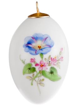 Meissen Osterei Vintage Blume 2 Bandwinde H 4,5 cm 