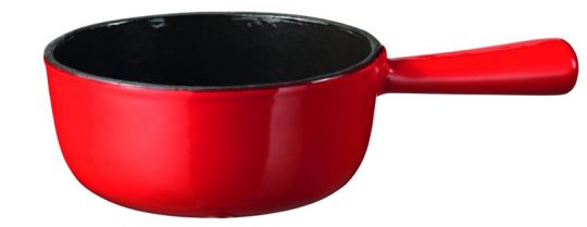 Stöckli Käsefonduecaquelon Classic Guss 22 cm rot/schwarz 