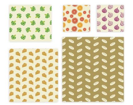 Beeswax Wraps Bienenwachstuch Universalset 5-tlg. 