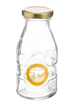 Kilner Milchflasche mit Drehverschluss 190 ml, 6,2x6,2x13 cm 