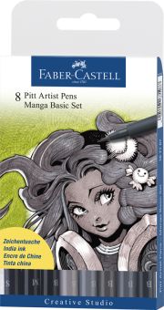 Faber-Castell Tuschestift Pitt Artist pen B Manga 8 Stk. 