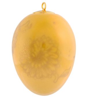 Meissen Osterei, groß, Golden Onion Style, gelb, H 7 cm 