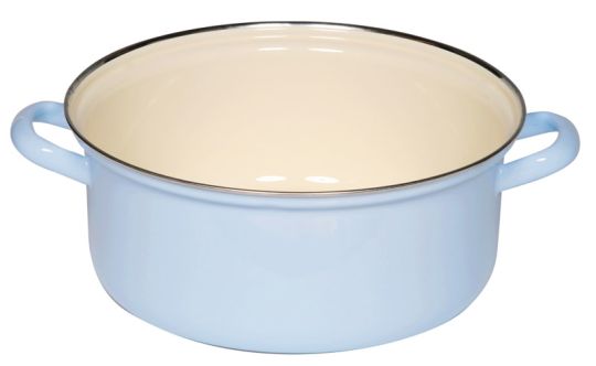 Riess Kasserolle mit Chromrand 24 cm 4 L Bunt Blau 