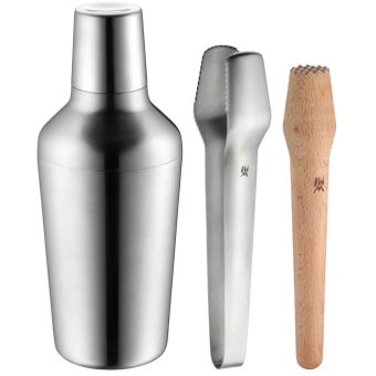 WMF Barset 3tlg. (Sieb,Barmaß,Zange,Stößel) 