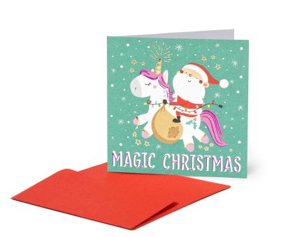 Legami Karte Christmas Greeting Unicorn 