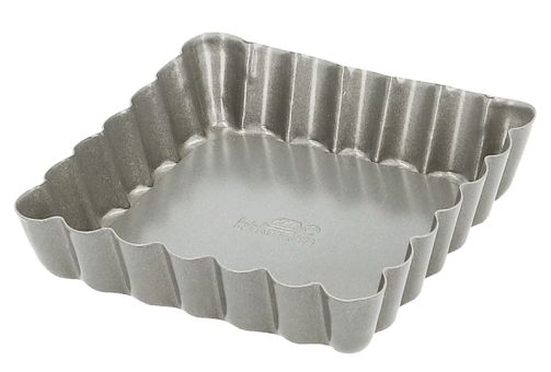 Birkmann Mini-Tarteform 10x10 cm Höhe 2 cm mit losem Boden mit Antihaftbeschichtung 