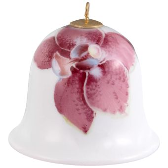 Meissen Miniatur-Glocke Giant Bloom Orchidee H 5 cm 