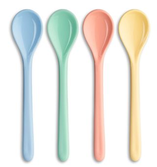 Koziol Löffel 4-er Set Nora Spoon S sweet blue/green/pink/yellow 