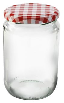 Einkochwelt Glas rund mit Schraubdeckel 580 ml TO82 