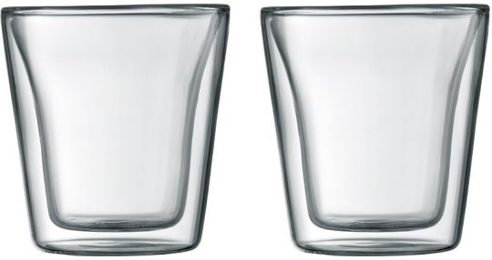 Bodum Canteen 2 Stk. Glas Doppelwandig 0,1 L 