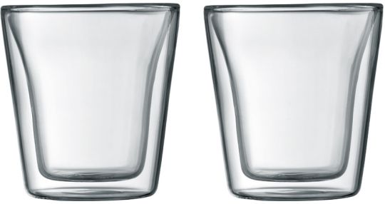 Bodum Canteen 2 Stk. Glas Doppelwandig 0,1 L 