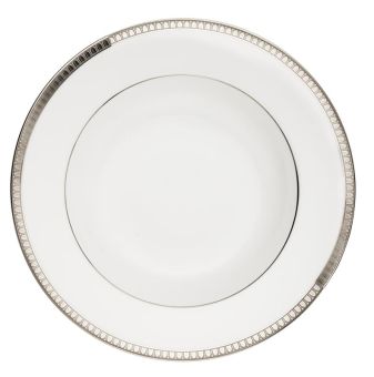 Christofle Suppenteller Mit Fahne Malmaison Porzellan Platin 