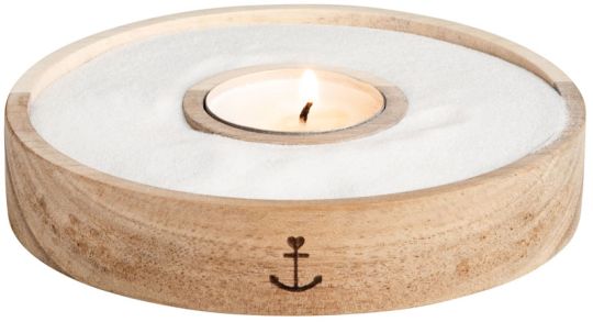 Räder Living Sandlicht Anker Ø 12,5 cm H 2,5 cm Akazie 