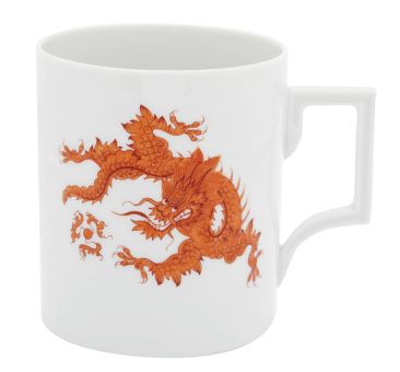 Meissen Henkelbecher Form Berlin Ming-Drache Leicht,Modifizierte Ausführung Rot V 0,25 L 