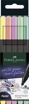 Faber-Castell Grip Finepen pastell 5x DE 