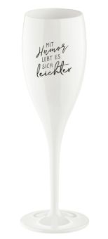 Koziol Superglas 100 ml mit Druck Cheers No. 1 mit Humor cotton white 