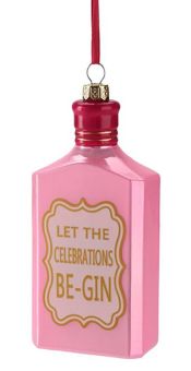 Gift Company Hänger Gin Flasche rosa 