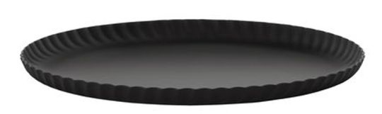 Alessi Pleats Tablett Stahl schwarz rund 23 cm 