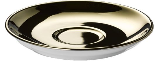 Dibbern Solid Color Gold Espresso Untertasse Classico 