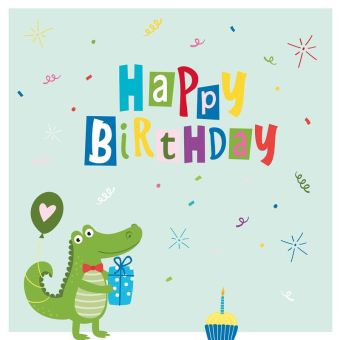 Paperproducts Design Servietten 33x33 cm Croco Birthday 