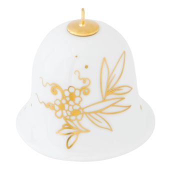 Meissen Miniatur-Glocke, Golden Onion Style , H 5 Cm 