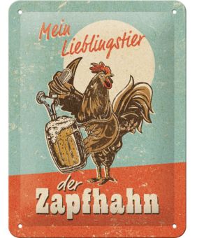 Nostalgic Art Blechschild 15 x 20 cm Lieblingstier Zapfhahn 