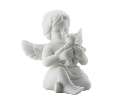 Rosenthal Engel mit Teddybär Engel Gross Weiss Matt 