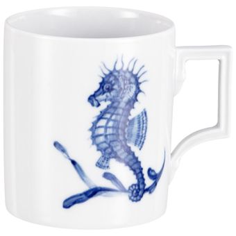 Meissen Henkelbecher Form Berlin Blue Treasures Seepferdchen V 0,25 L 
