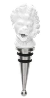 Meissen Flaschenverschluss, Meissen Bottle Tops , Affenmusiker, Weiß, H 11 Cm 