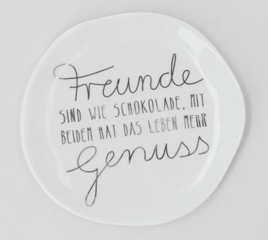 Räder Kleiner Teller Freunde sind wie Schokolade D.14cm 