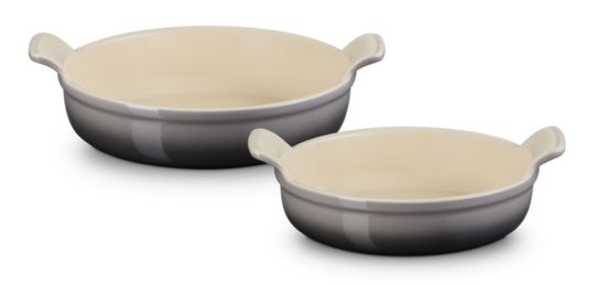 Le Creuset Auflaufformen-Set Rund Tradition 20/24 cm Flint 