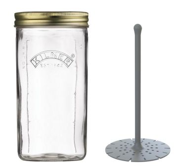 Kilner Weithalsglas mit Heber 1 L 