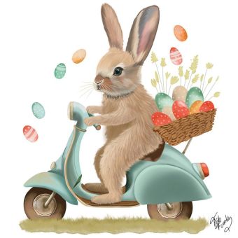 Paperproducts Servietten 25x25 cm Bunny Dash 