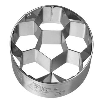 Birkmann Ausstechform Fußball klein Edelstahl mit Innenprägung 4,5 cm 