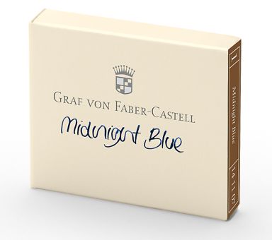 Graf von Faber-Castell Tintenpatronen Midnight Blue 6x in Faltschachtel 