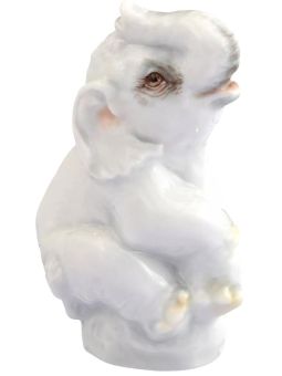 Meissen Elefant Bunt Staffiert Leicht H 5,5 cm 