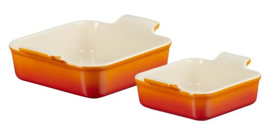 Le Creuset Auflaufformen 2er Set Tradition 13/20 cm Ofenrot 