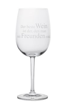 Räder Dining Weinglas Der Beste Wein Ist Der...H 22 cm D8,5 cm 