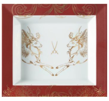 Meissen Vide-Poche, Groß, MEISSEN Christmas Peryton , 21 X 18,5 Cm 