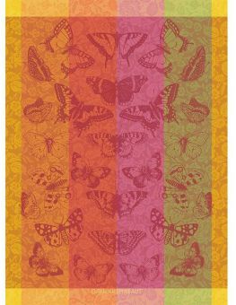 Garnier-Thiebaut Geschirrtuch Beaux Papillons Flamboyant 56x77 Cm 100% Gekämmte Baumwolle 