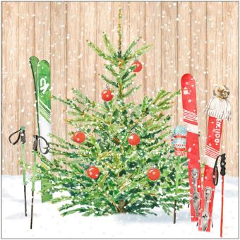 Paperproducts Servietten 33x33 cm Christmas Skiing 