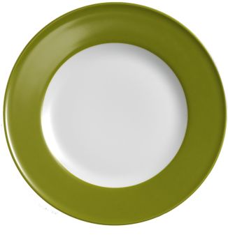 Dibbern Solid Color Oliv Teller flach 26 cm Fahne 