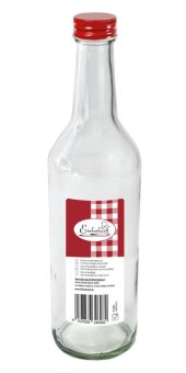 Einkochwelt Gradhalsflasche 500 ml mit Schraubdeckel rot 