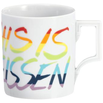 Meissen Henkelbecher, Form Berlin , CSD - This Is Meissen , Regenbogenfarben, V 0,25 L 