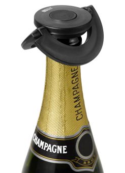 AdHoc Sekt-und Champagnerverschluss Gusto schwarz Kunststoff/Silikon Ø 8,2 cm 