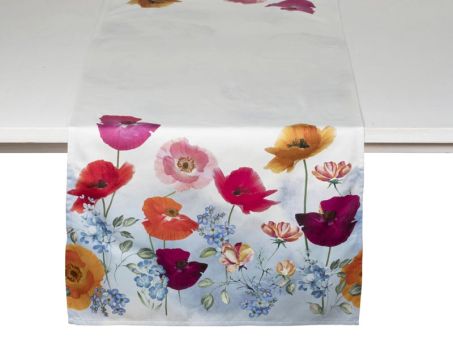 Pichler Tischläufer 50x150 cm Mohnblumen multicolor 