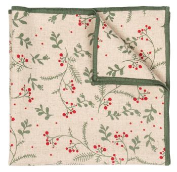 pad Serviette 40x40 cm Wonderland green 80% Baumwolle 20% Leinen 