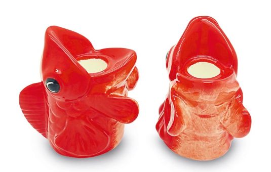 Donkey Kerzenhalter Set Fishes for Dishes Rot 