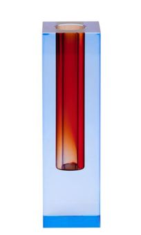 Gift Company Sari Kristallglas Vase H17 cm blau/orange gs 