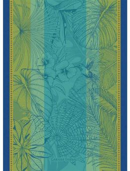 Garnier-Thiebaut Geschirrtuch Plantes Exotiques Baltique 56x77 Cm 100% Gekämmte Baumwolle 